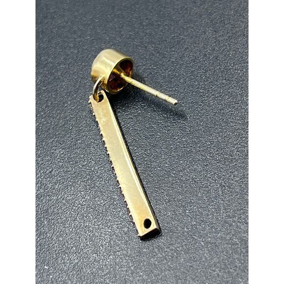 SHANA GULATI TIID Pink tourmaline, Pave champagne diamonds Vermeil 18k Earrings - Picture 9 of 10